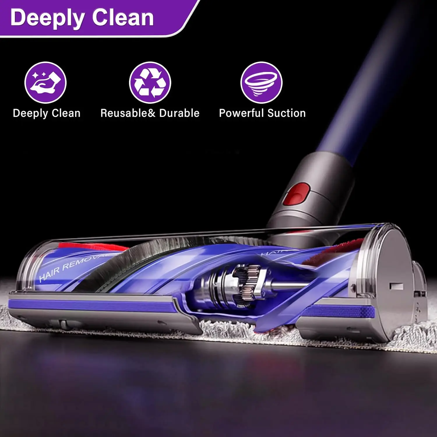 Para aspirador de pó dyson v10 v11 v7 v8 v15, peças de cabeça de limpeza de acionamento direto, peças de reposição de cabeça de motor, fixação de escova de turbina