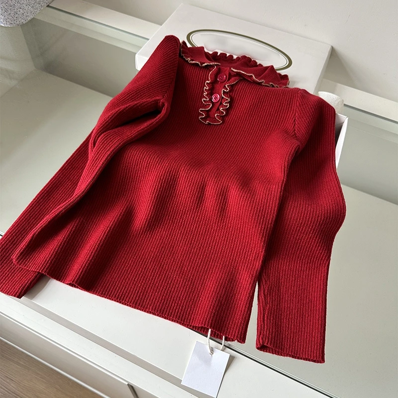 Kinder Strick pullover 2024 Winter Herbst Mädchen Strick pullover weiße Wolle Strick pullover Mantel Tops für Kleinkind Baby