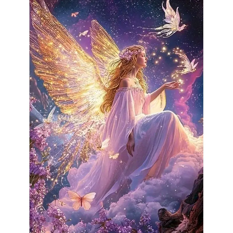 

GATYZTORY 5D DIY Diamond Painting Butterfly New Arrival Embroidery Cross Stitch Fairy Full Square Round Mosaic Wall Decor