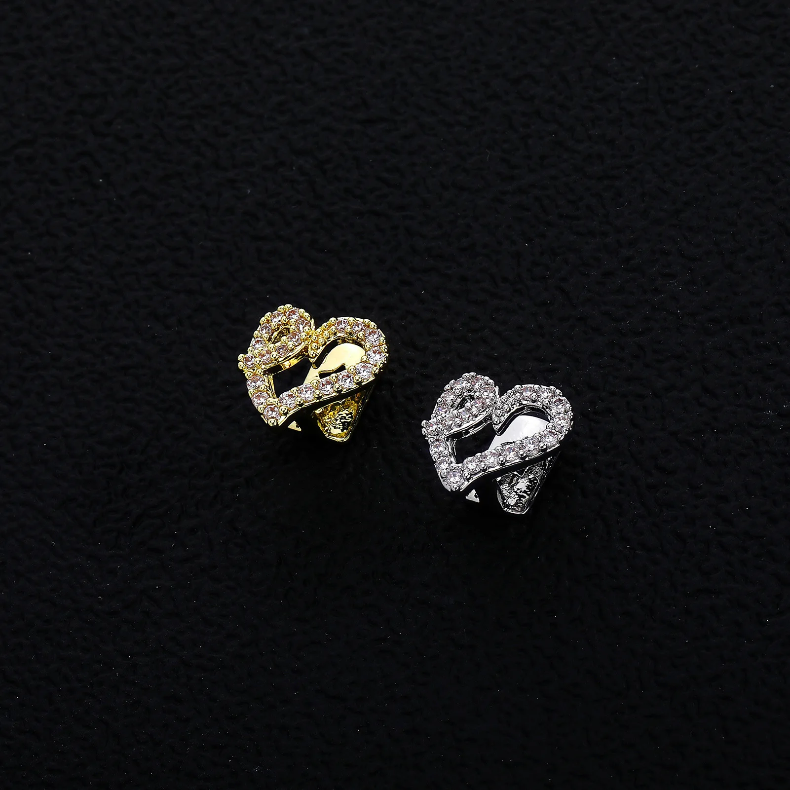 European And American Love-Themed Personalized Copper Zirconia Fashion Single Tooth Jewelry For a Grand Sale