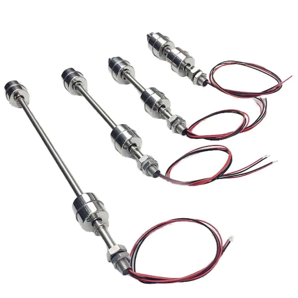 Stainless Steel Double Float Ball Liquid Level Switch Sensor 0.1% Accuracy 0-10m Measuring Range Top Mounted for Water Tank