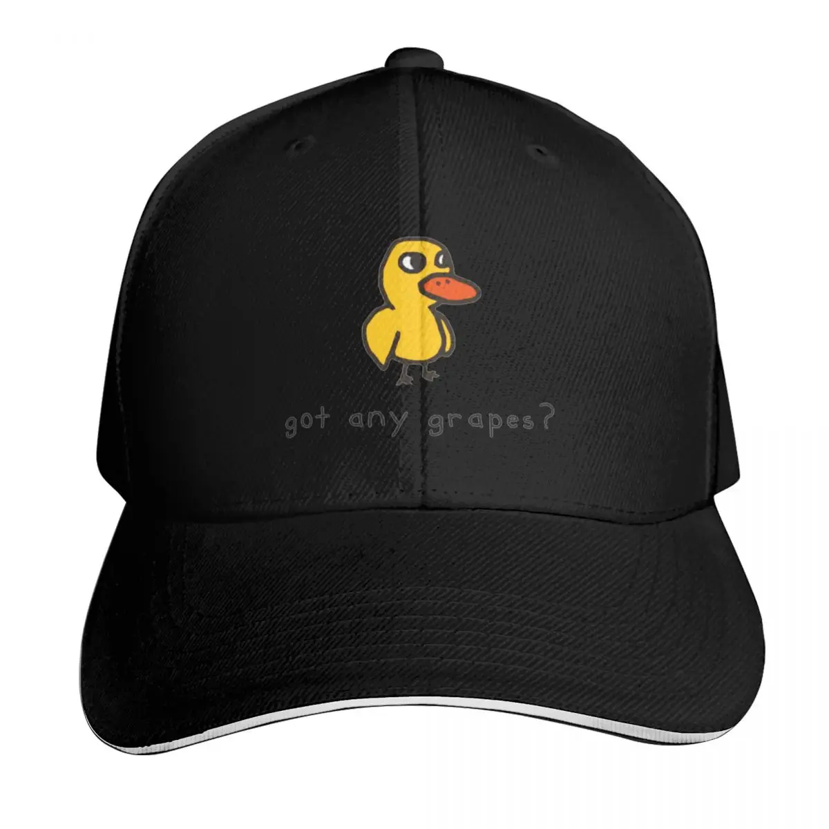 Got Any Grapes 38 Baseball Cap Contrast Two Tone Brim Snapback Flat Bill Strapback Dad Hat