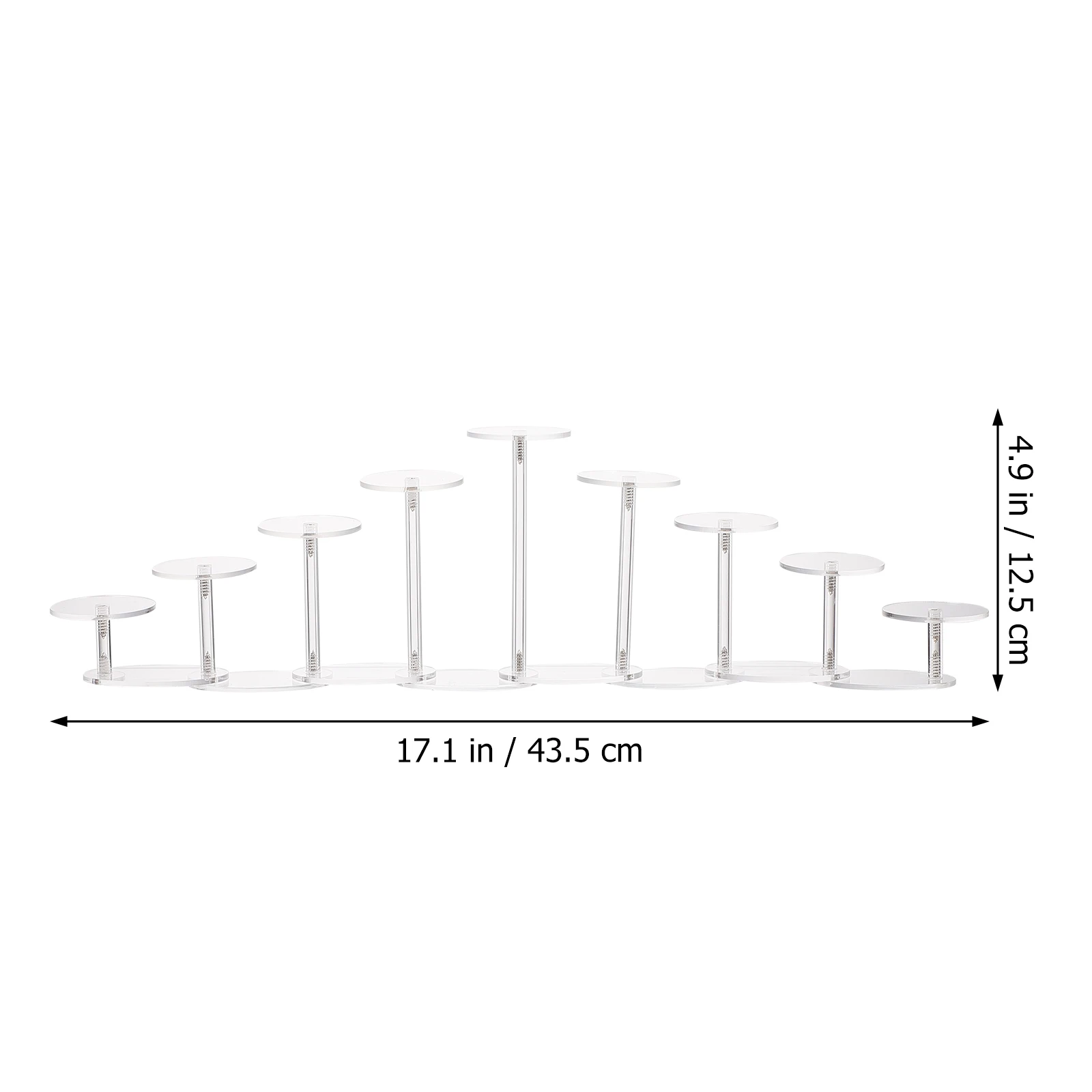 

1pc Acrylic Display Rack Nine-Layer Jewelry Organizer Storage Rack Multilayer Step Type Deformable Stand Earring Bracelet Holder