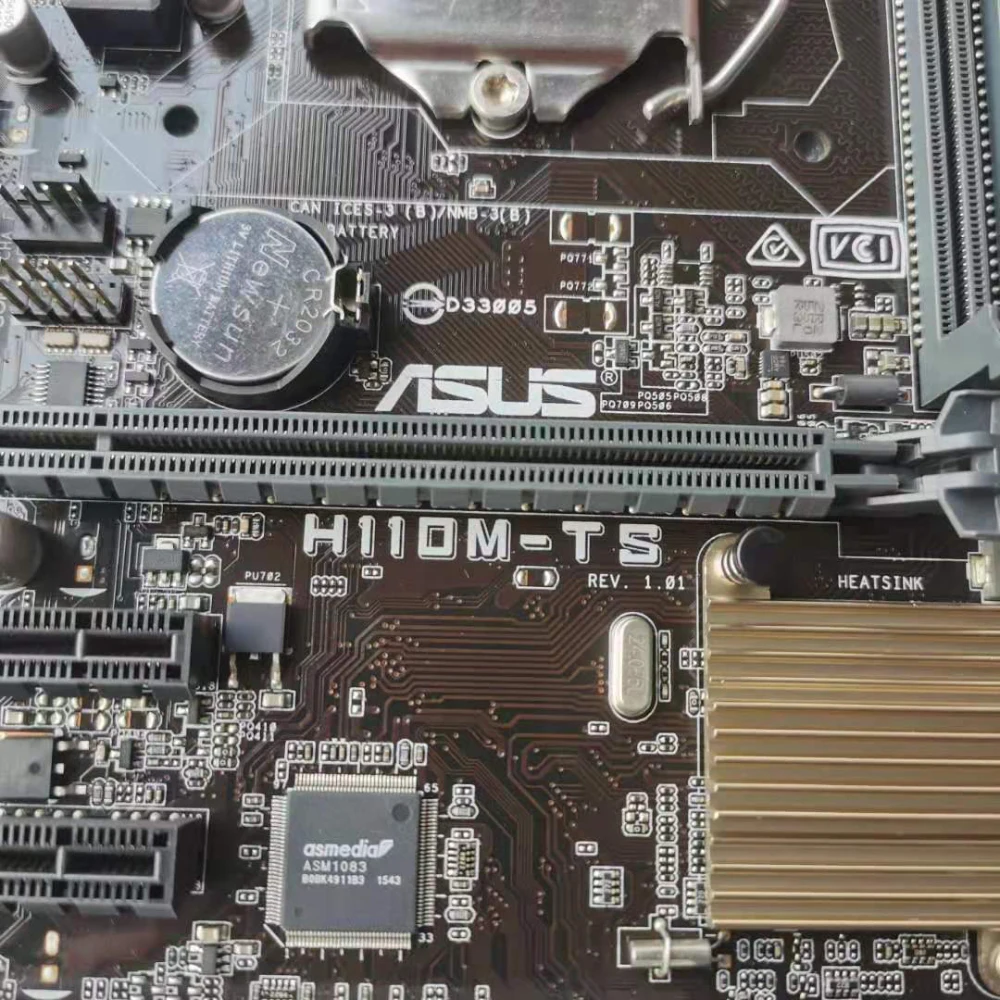 ASUS H110M-TS  LGA 1151 Motherboard Support i5 6400 CPU 2xDDR4  Intel H110  PCI Express 3.0 x16 USB 3.0 HDMI M-ATX