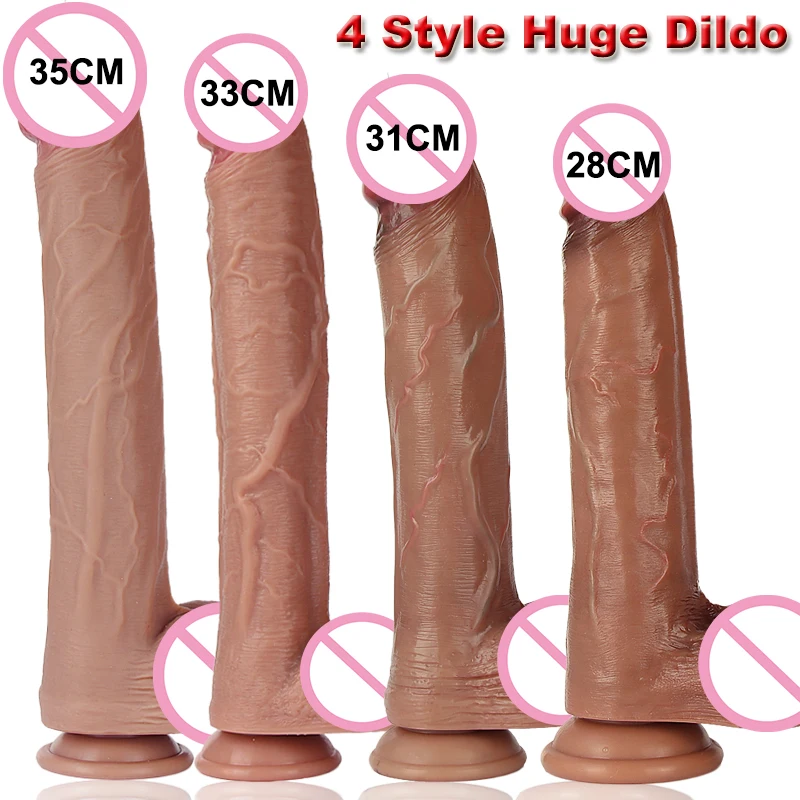 Super Huge Dildo Realistic Skin Soft Sexy Female Masturbator Erotic Products Strong Orgasm Silicone Suction Cup Women Big Dick