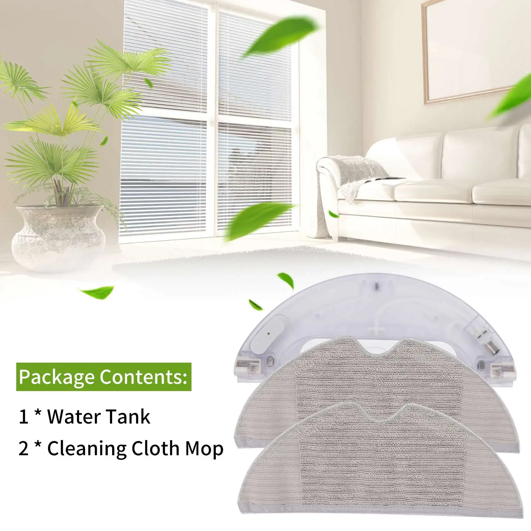 3 uds Robot aspirador tanque de agua paño de limpieza montaje para Xiaomi Mijia Mi 1C Mop Pro piezas de recambio de aspiradora doméstica