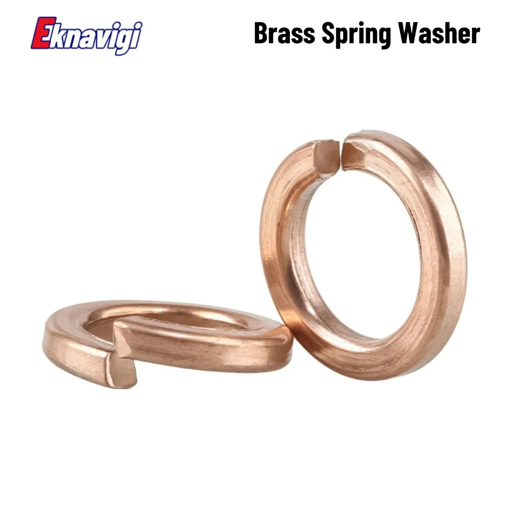 GB93 M2 M2.5 M3 M4 M5 M6 M8 M10M12-M16 M18 M20 Brass Split Spring Washer Bronze Copper Shell Washer Spring Washer Anti Loosening