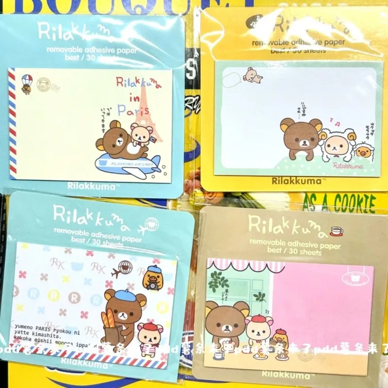 Rilakkuma Removable Note Cartoon Bear Writable Note Pad Cute Stationery