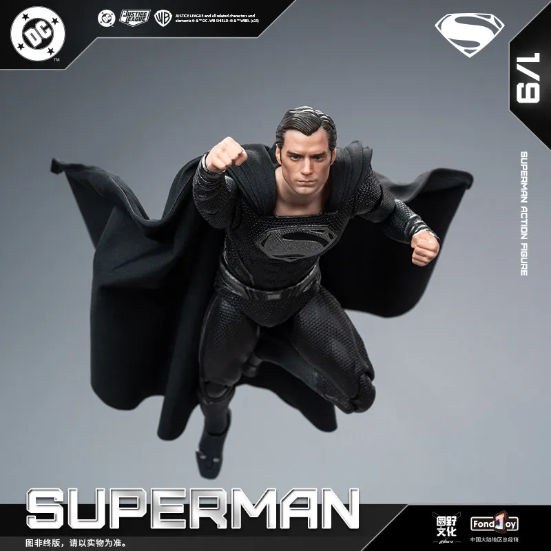 Fondjoy 1/9 Scale Official Black Superman Action Figures Version 2.0 Desktop Decoration Statue Model Kit Toys Gifts Collectible view 3
