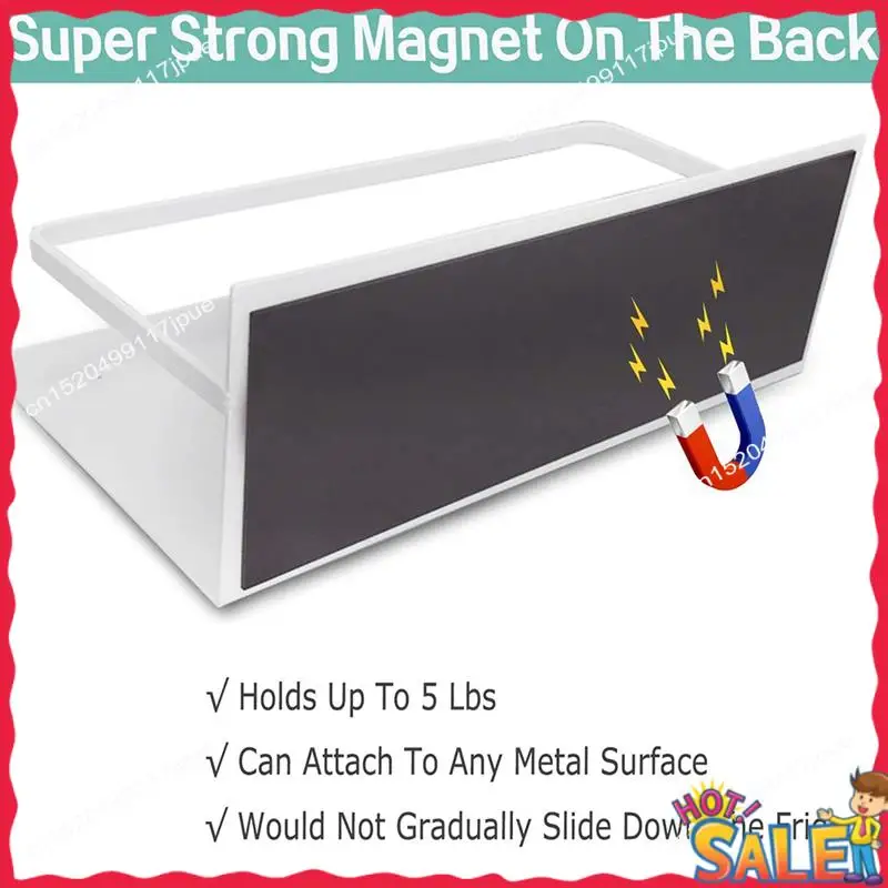 BOFO 磁気吸着ラック、スパイスと調味料の収納ラック、省スペース、冷蔵庫と電子レンジ、金属フラットラック