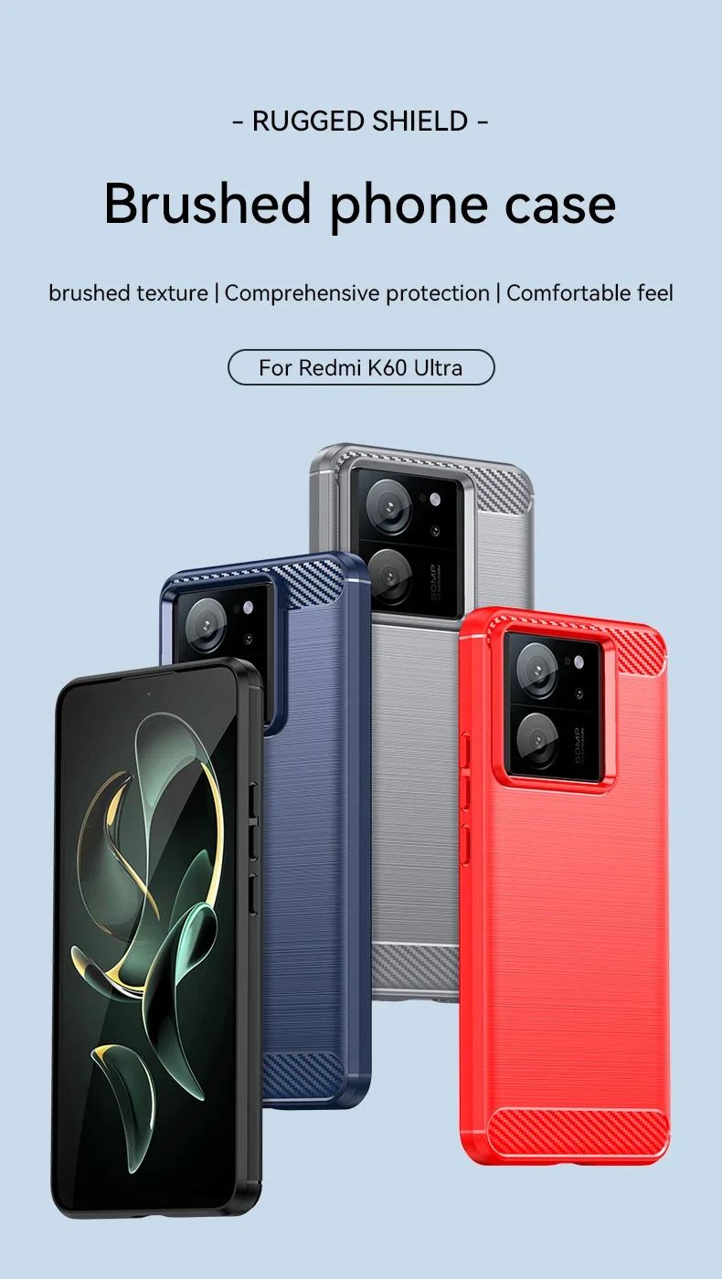 Carbon Fiber Texture TPU Case for Xiaomi 13T 13 Ultra 12T Pro Lite 12X Mi 11 Lite 5G 10T Shockproof Protective Cover Funda Capa