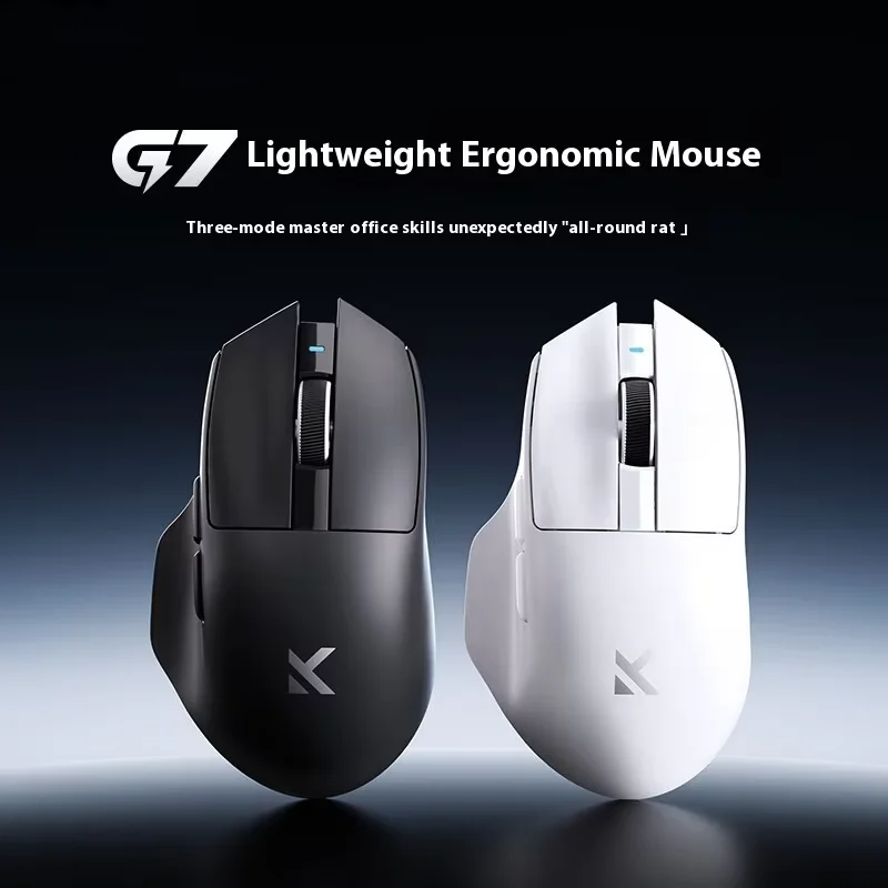 

G7 Tri Mode Wireless Mouse Ergonomic Design E-Sports Games Lightweight Office Mouse CAD Drawing Mouse Holiday Gifts