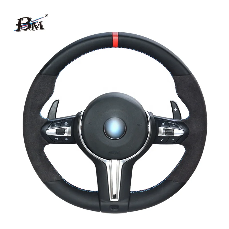 Non-slip high quality For BMW F10/M5 F5-7 2010-2019 Alcantara leather car sport steering wheels interior designer Cover by BM