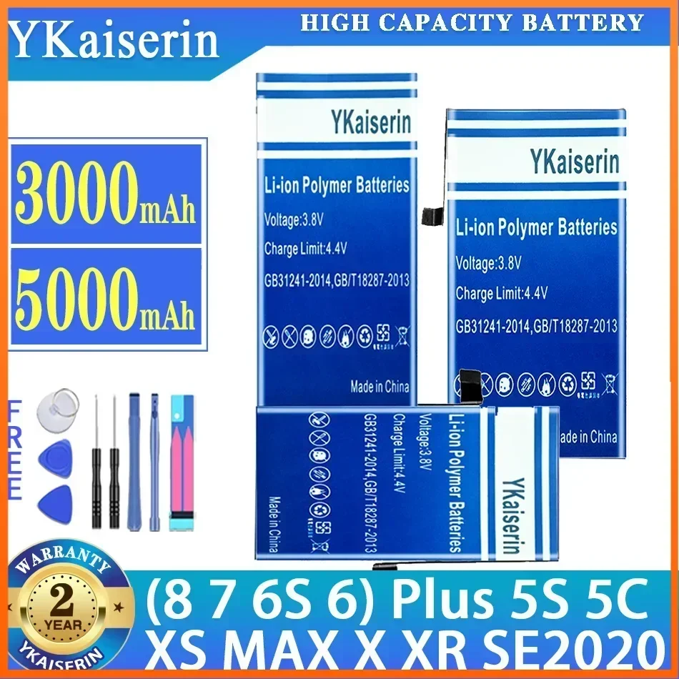 

Аккумулятор YKaiserin для IPhone XS MAX X XR (8 7 6S 6) Plus SE2020 SE 2020 5S 5C 5 8Plus 7Plus 6Plus 6SPlus Аккумуляторы для мобильных телефонов