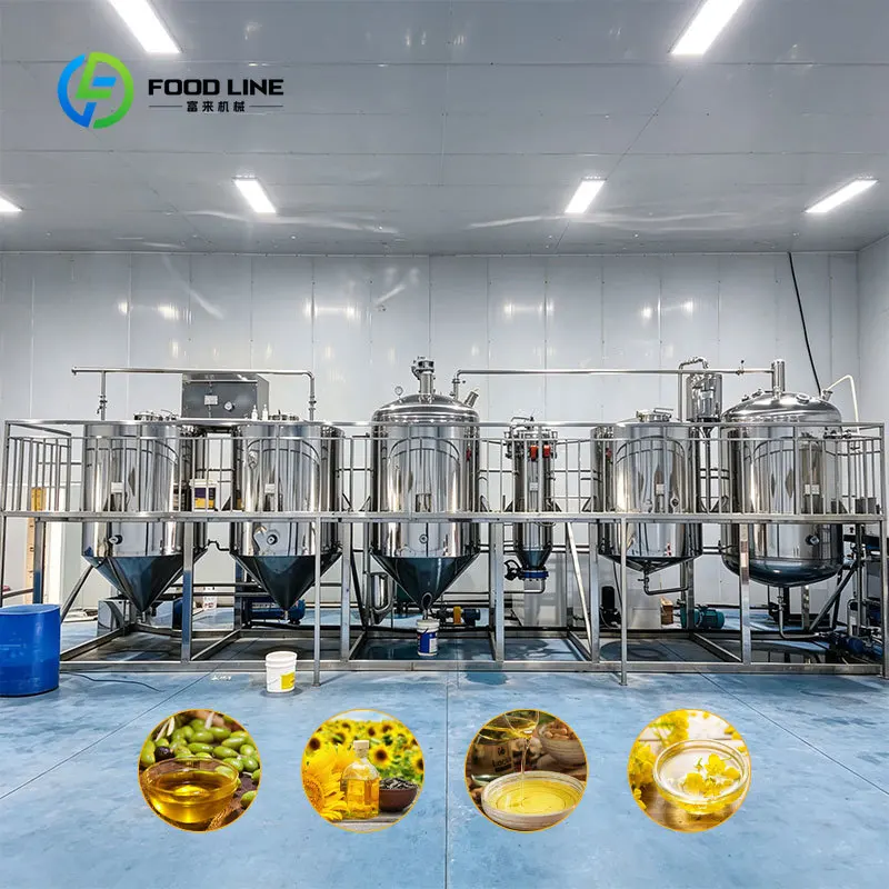 Customized Edible Oil Refinery Line Automatic Cooking Oil Refining Machine for Small Scale Vegetable Oil Production Business