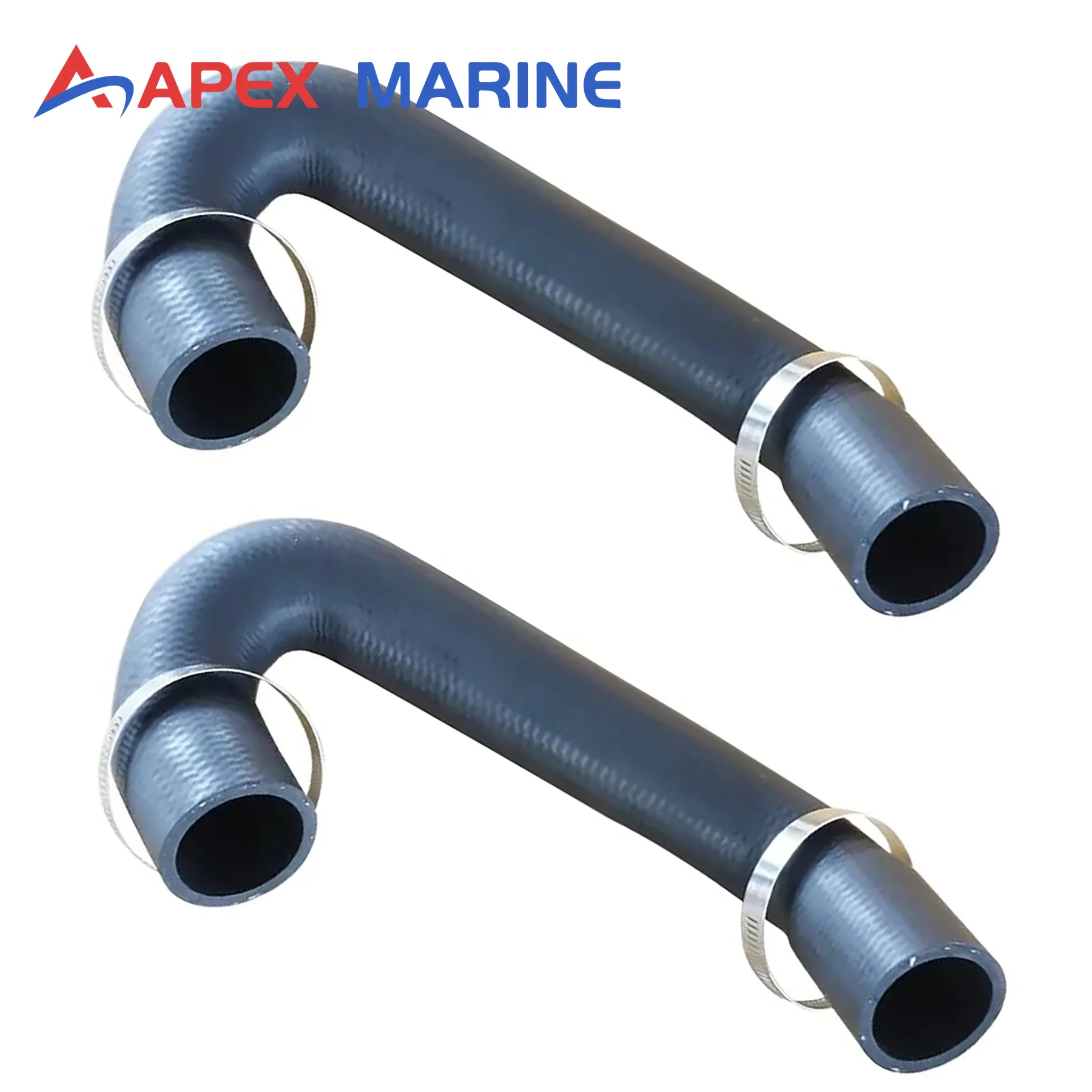 2 Pcs Water Pump To Thermostat Housing Hose 0312781 for OMC 3.8L Stern Drive Engines 0910205 Replacement 32-33189A1 18-71337