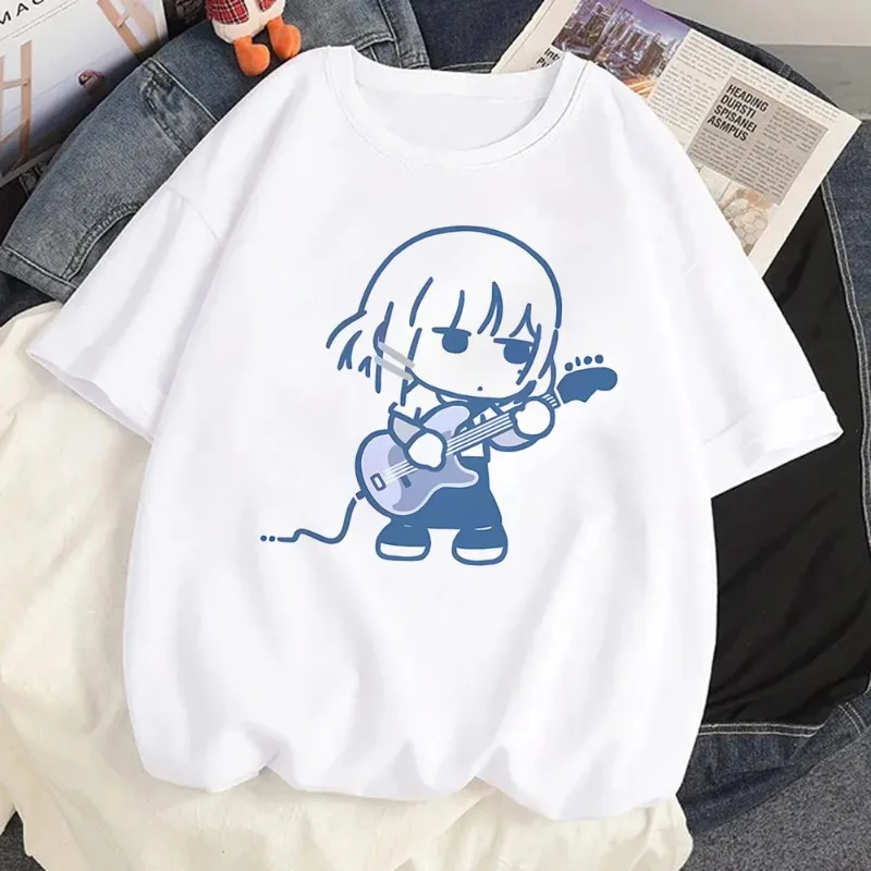 New Anime BOCCHI THE ROCK! Hitori Bocchi T-Shirt Women's Fun T-Shirt Kawaii Cartoon Unisex T-Shirt Gothic Y2k Women's Clothing