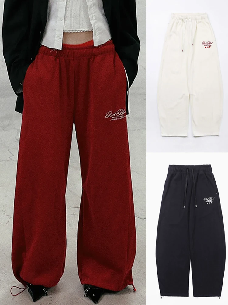 

American Style Casual Pants Women's Slimming Wide Leg Loose Sports Long Trousers Street Dance Straight Leg Pants