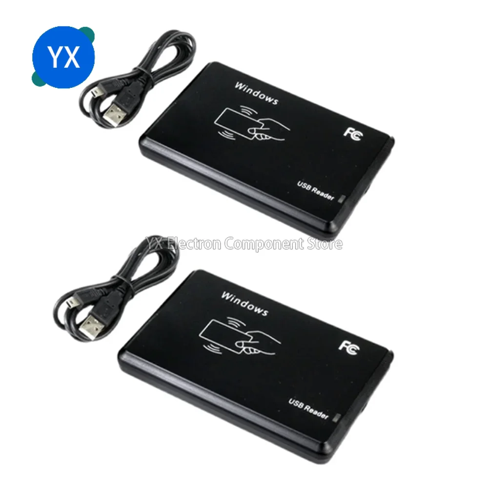 2pcs 125KHz Black Usb Proximity Sensor Smart Rfid Id Card Reader/id Card Swiper