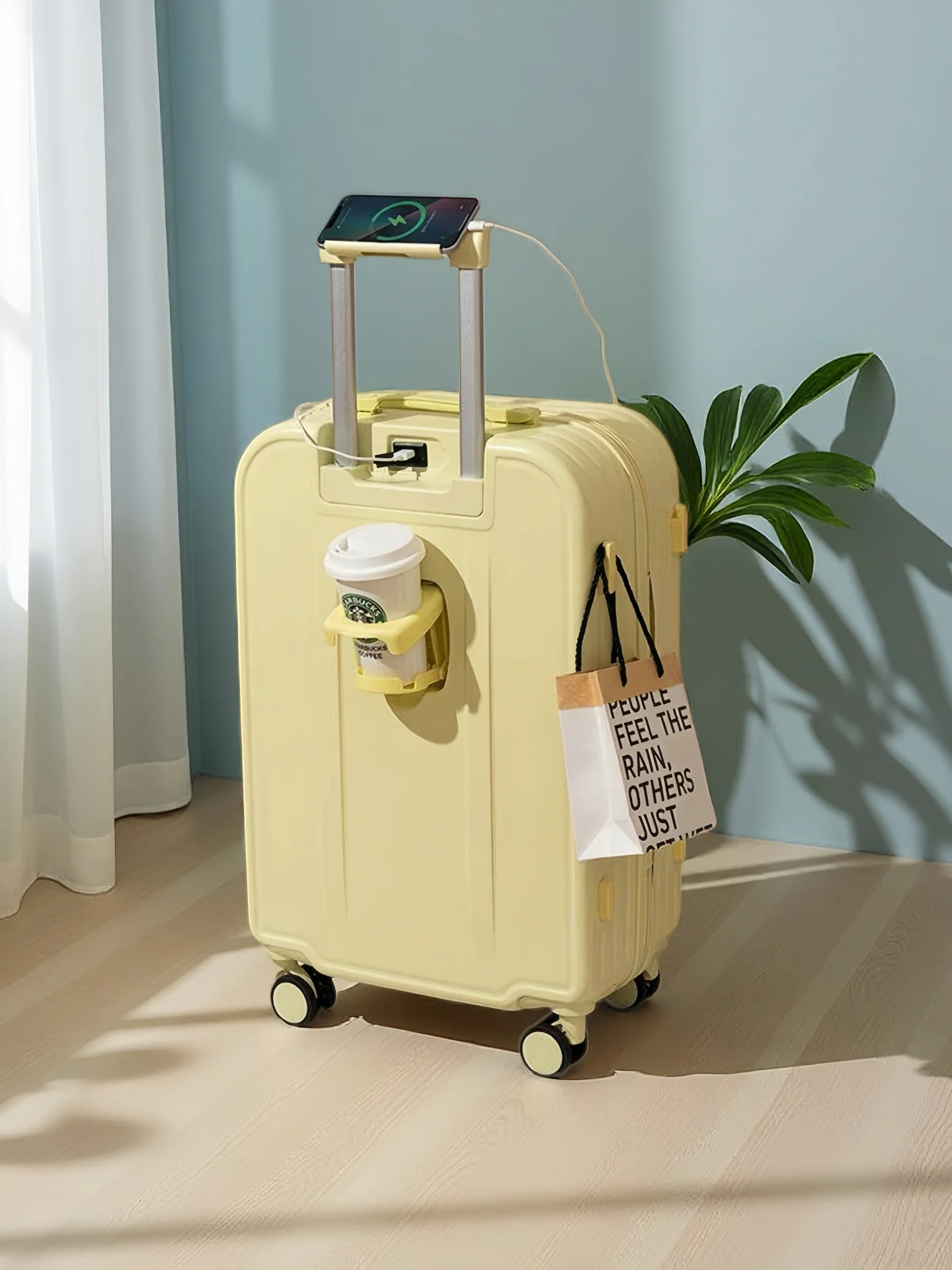 lightweight-compact-24-inch-travel-suitcase-quiet-universal-wheel-pull-rod-durable-women's-bag-casual-travel-style-zipper-clo