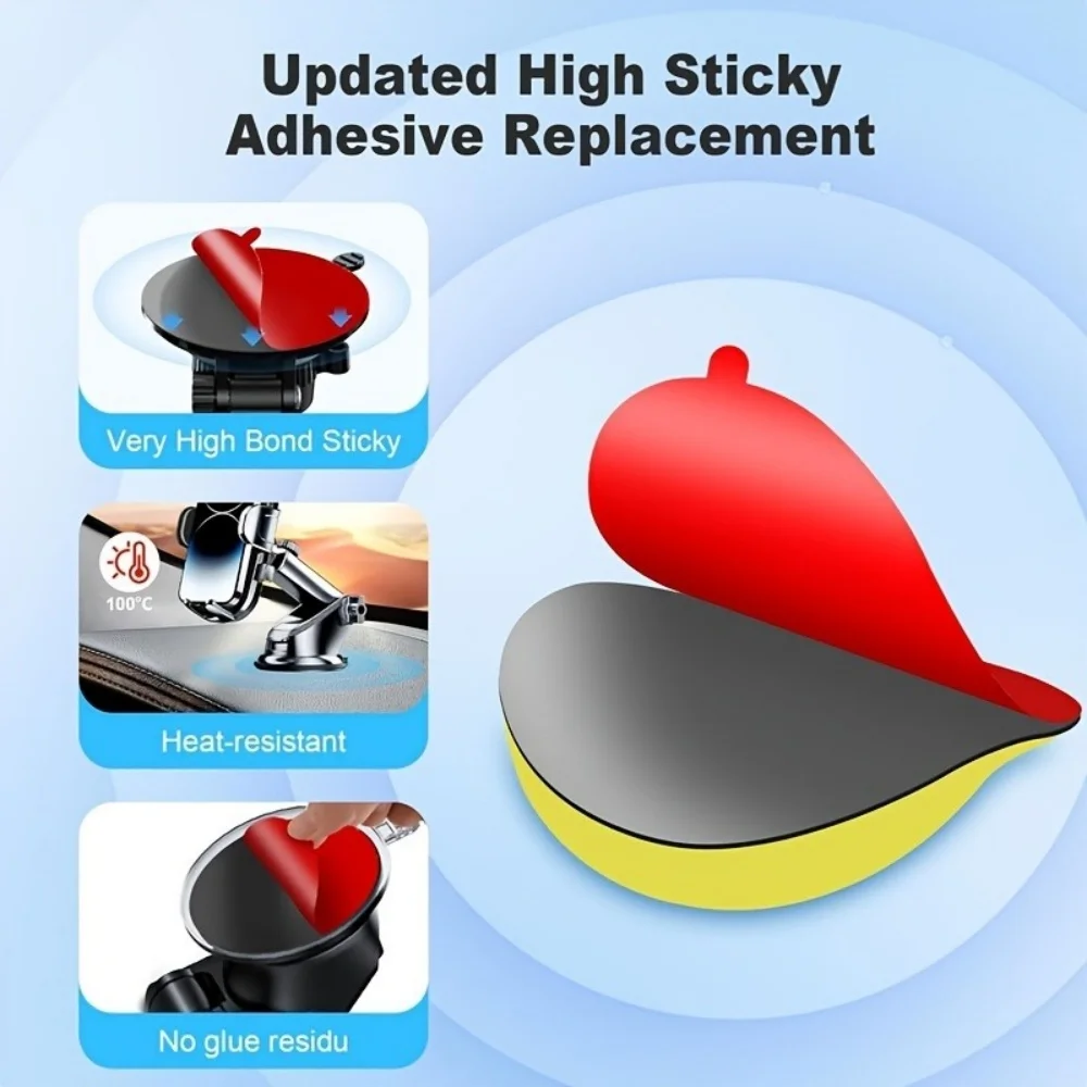 Double-Sided Adhesive Pads Dashboard Mounting Disk Set for Car Dash Cam GPS Holders Suction Cup Phone Holder Stands