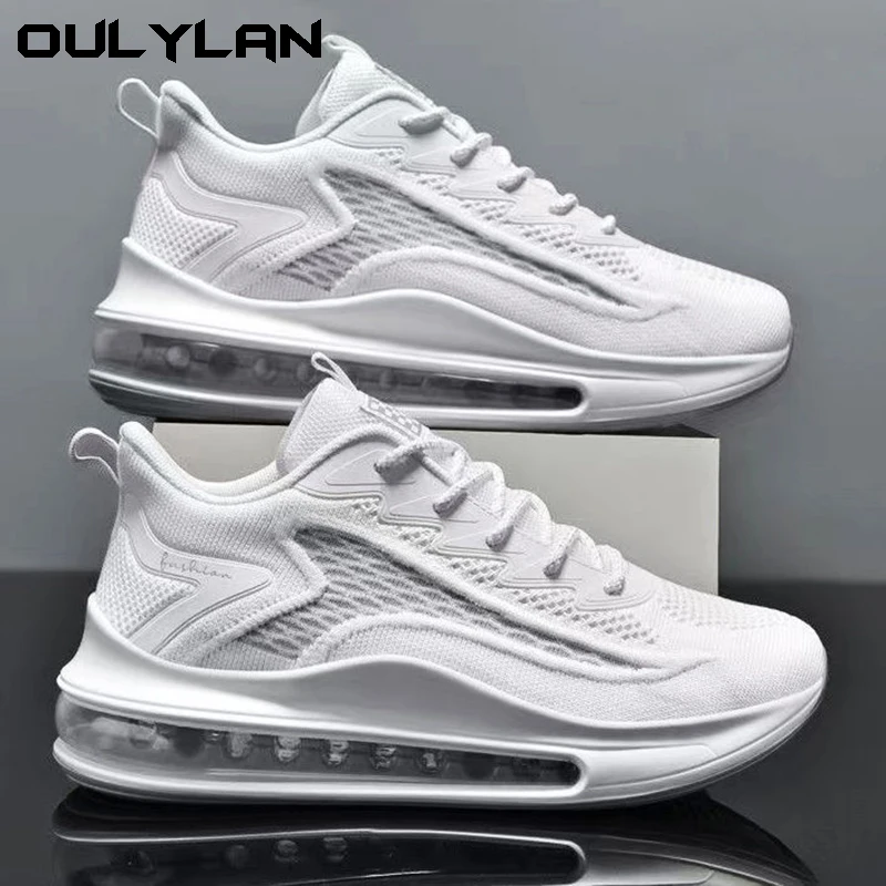 Casual Air Cushion Shoes Men Sports Running Shock Shoes Man Comfortable Sneakers Male Fashion Lightweight Knit Shoes