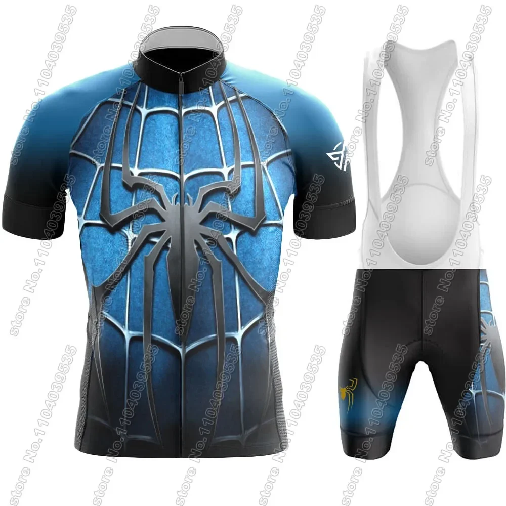Grey Spiderful cycling Jersey 2024 Set Short Sleeve Clothing Kits Men Red Road Bike Shirt Suit Bicycle Bib Shorts MTB Maillot