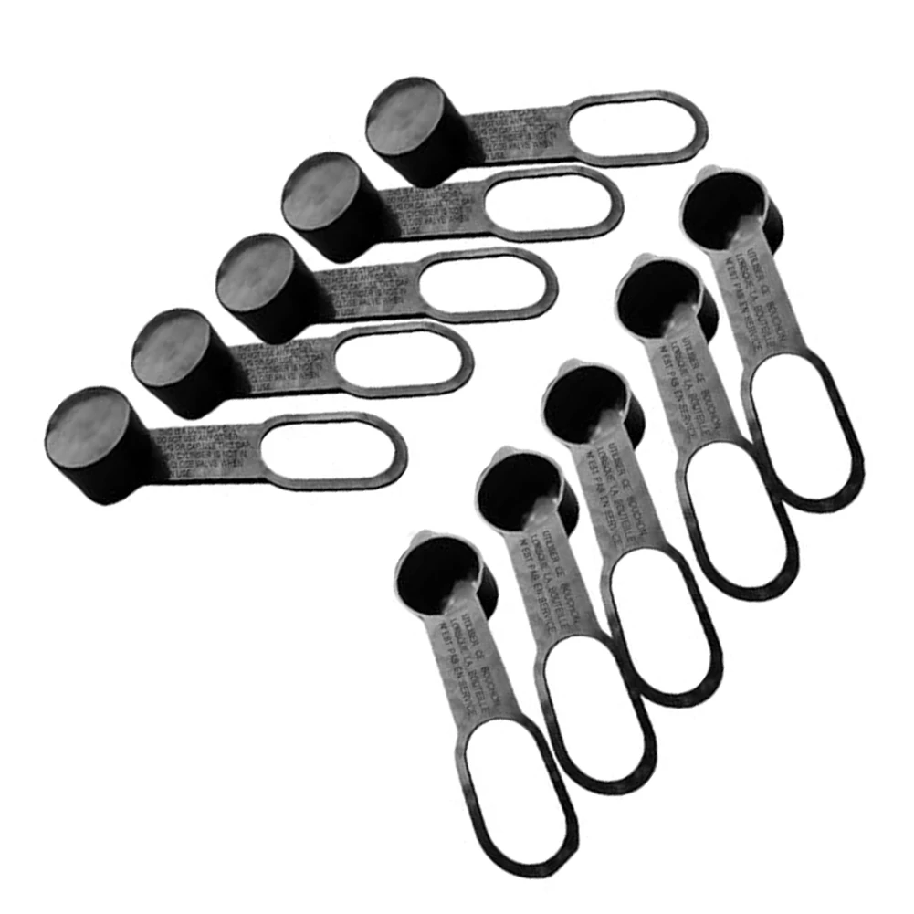 For QCC Propane Adapter Thread Cap Set 10 pcs 1.32 in ID Plastic Dust Cover for Cylinder Valve Sealing and Safety