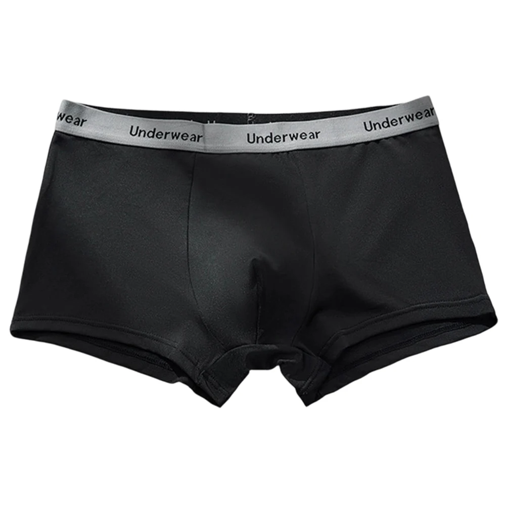 

Men Soft Solid Breathable Boxer Shorts Underwear Sport UPouch Flat Angle Panties For Men Briefs Boxershorts Sports