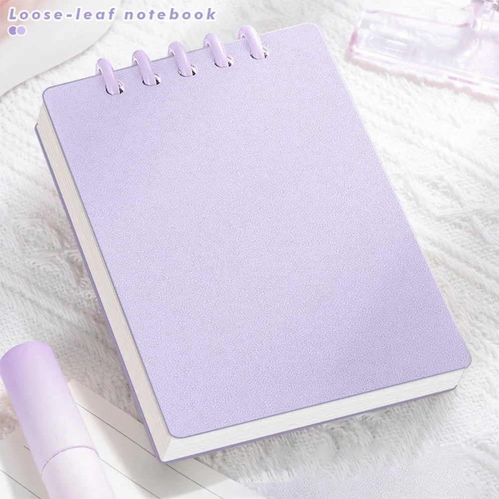 High Quality A7 Pocket Notebook Loose-leaf Square Notepad 80Sheets Horizontal Line Inner Page Mini Notebook School Office