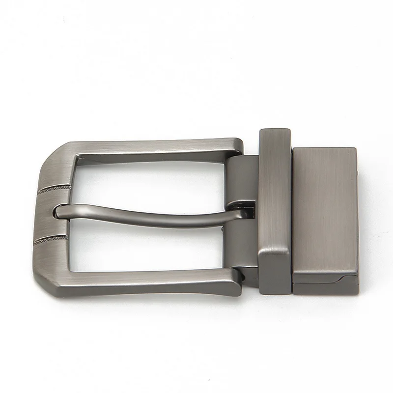 DIY Alloy Rotatable Pin Buckle Matte Wire Drawing Process Belt Buckle Suitable for Belt Compatible with Belt 3.2-3.48cm Wide