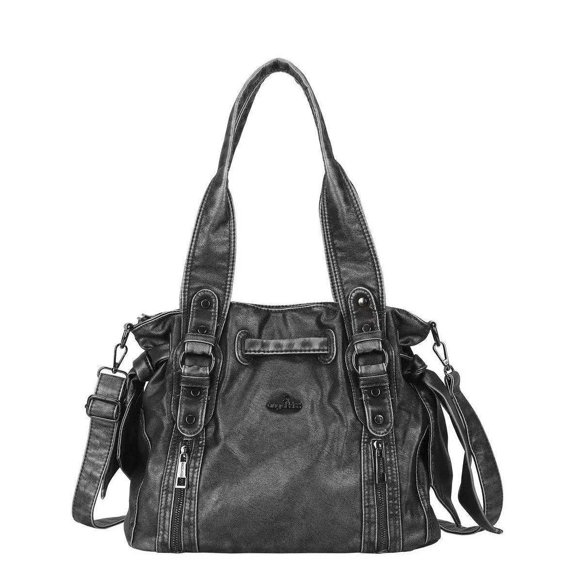 

Angel kiss Women Handbags Top-handle Shoulder Bag Fashion Vintage Pack Satchel Dumpling Pack Soft PU Crossbody Bag Tote Bag