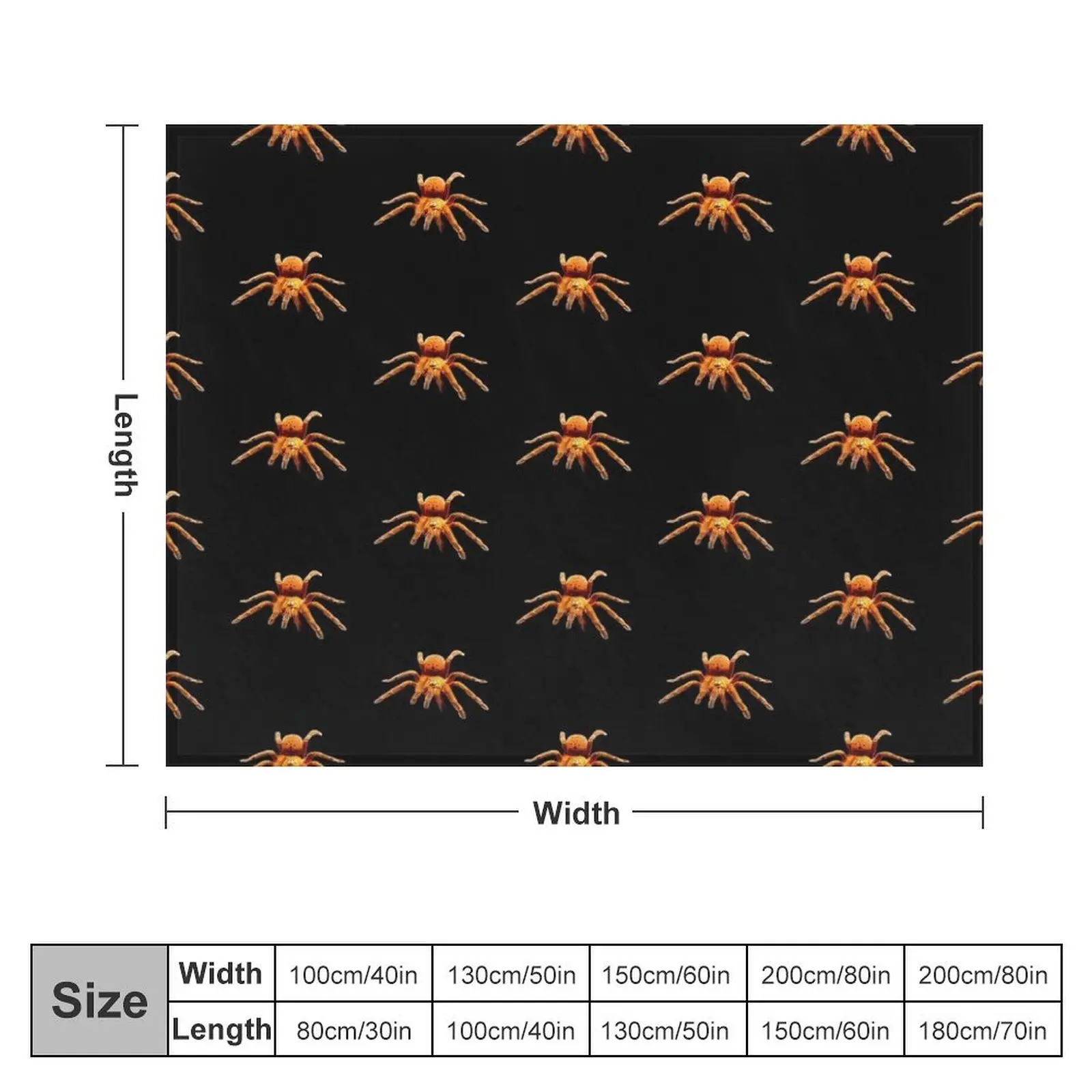 OBT -Pterinochilus murinus; Orange Baboon Tarantula Throw Blanket decorative Decorative Sofa For Sofa Thin Blankets