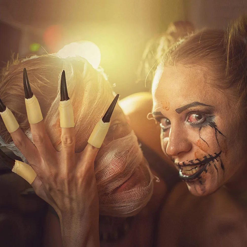 

50 шт., чехлы на пальцы зомби на Хэллоуин, реквизит для накладных ногтей, страшные украшения для косплея для вечеринки, карнавала, пальцев зомби