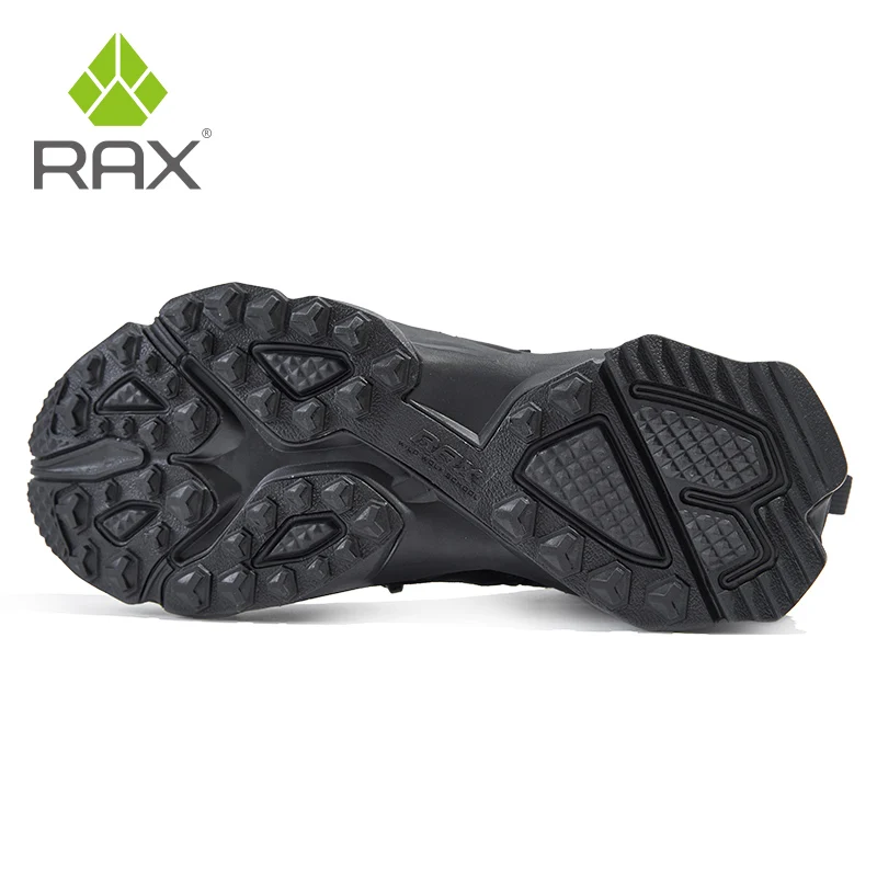 RAX Men Hiking Shoes Mid-top Waterproof Outdoor Sneaker Men Leather Trekking Boots Trail Camping Climbing Hunting Sneakers Women