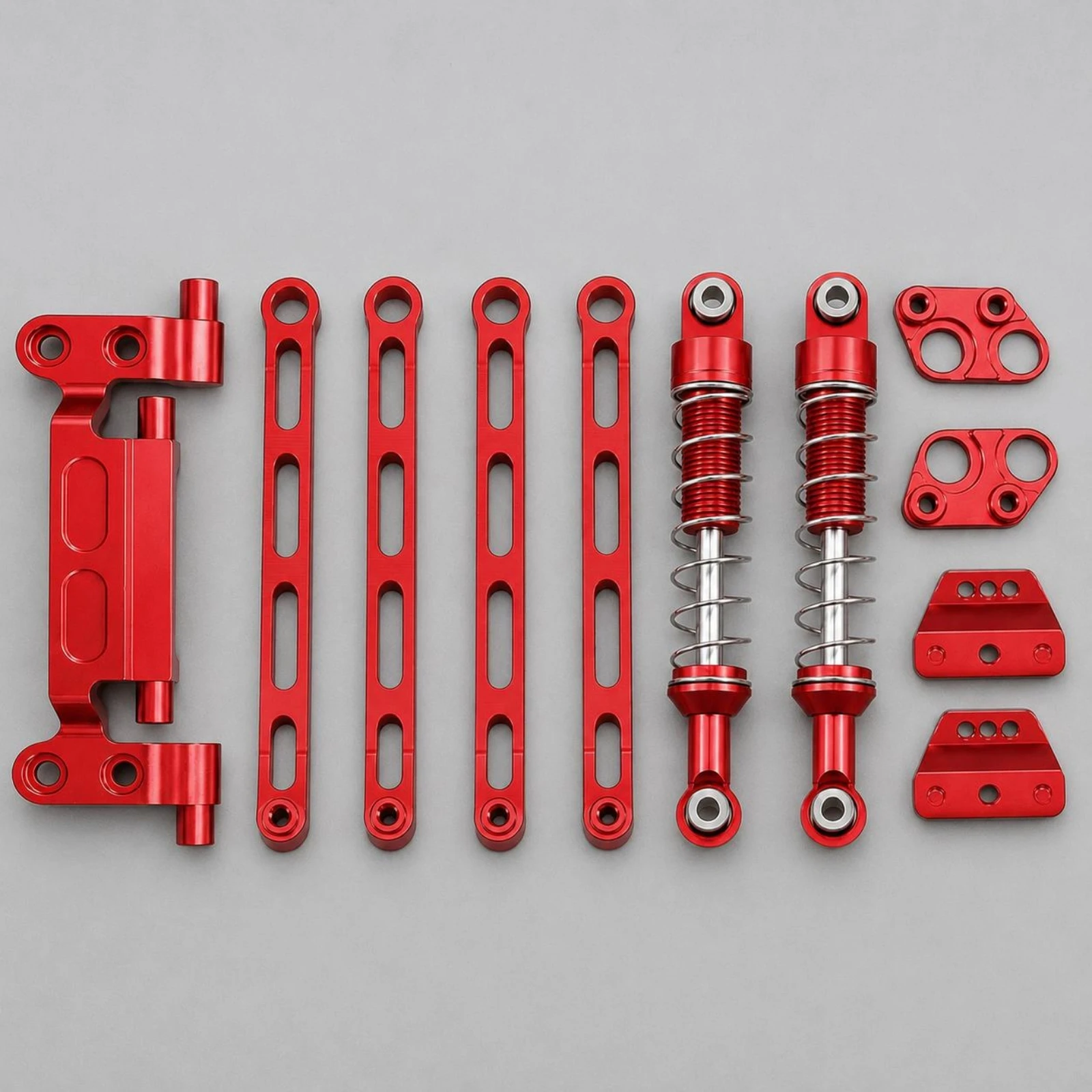 CNC Machined Rear Suspension Shock Mount Aluminum Alloy Polished Metal Upgrade Kit for MN300 Tank 300 1 12 Platform