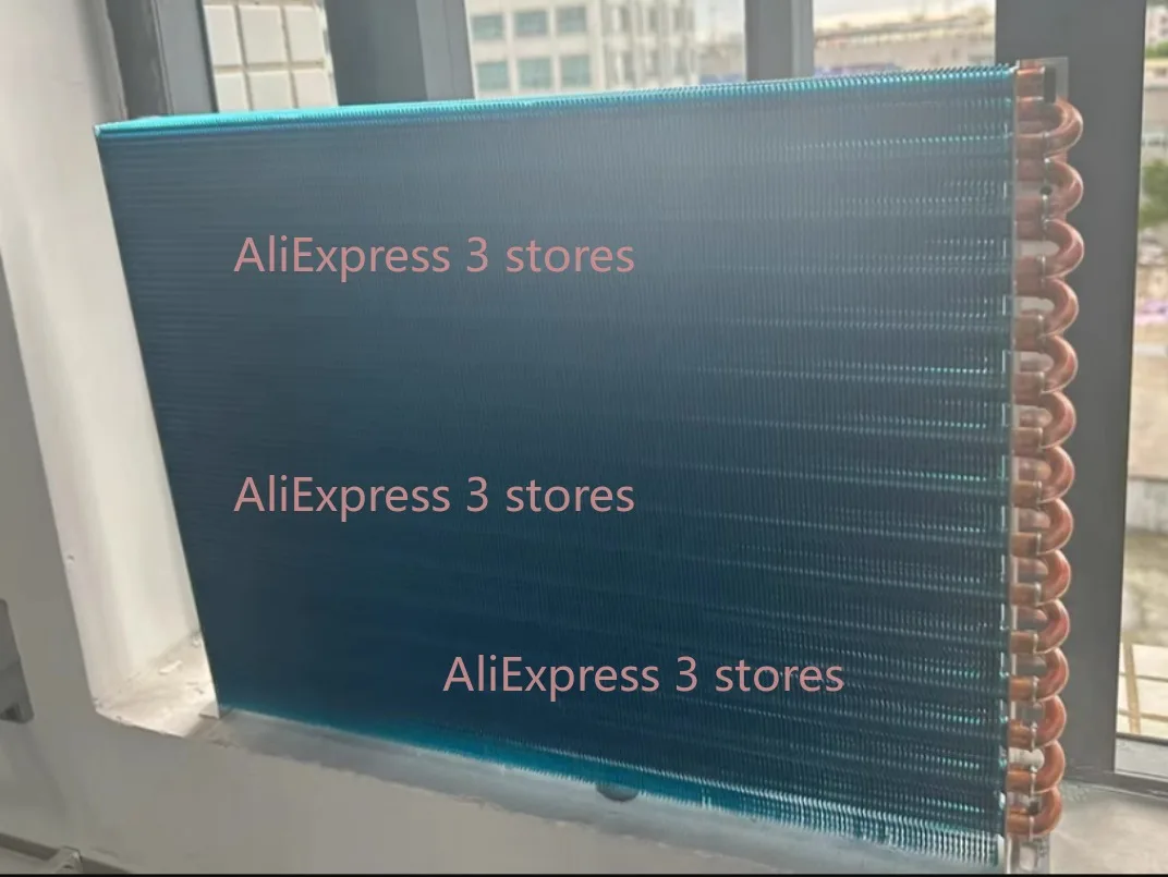 New Copper Tube Heat Exchanger for Physical Cooling Condenser Coil Refrigerator Aluminum Fin Heat Exchanger Small Without Shell