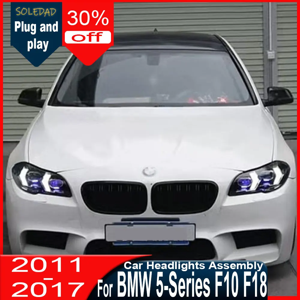 Car headlights For BMW 5 Series F10 Headlights 2010-2017 520i 530i 528i latest Styling LED Daytime Lights Accessories Modified