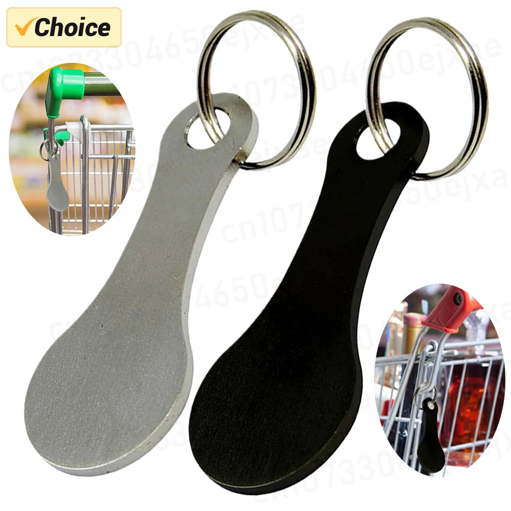 

Shopping Cart Token Trolley Keychain Coin Quarter Grocery Supermarket Holder Keyring Stainless Key Ring Grocery Cart Token