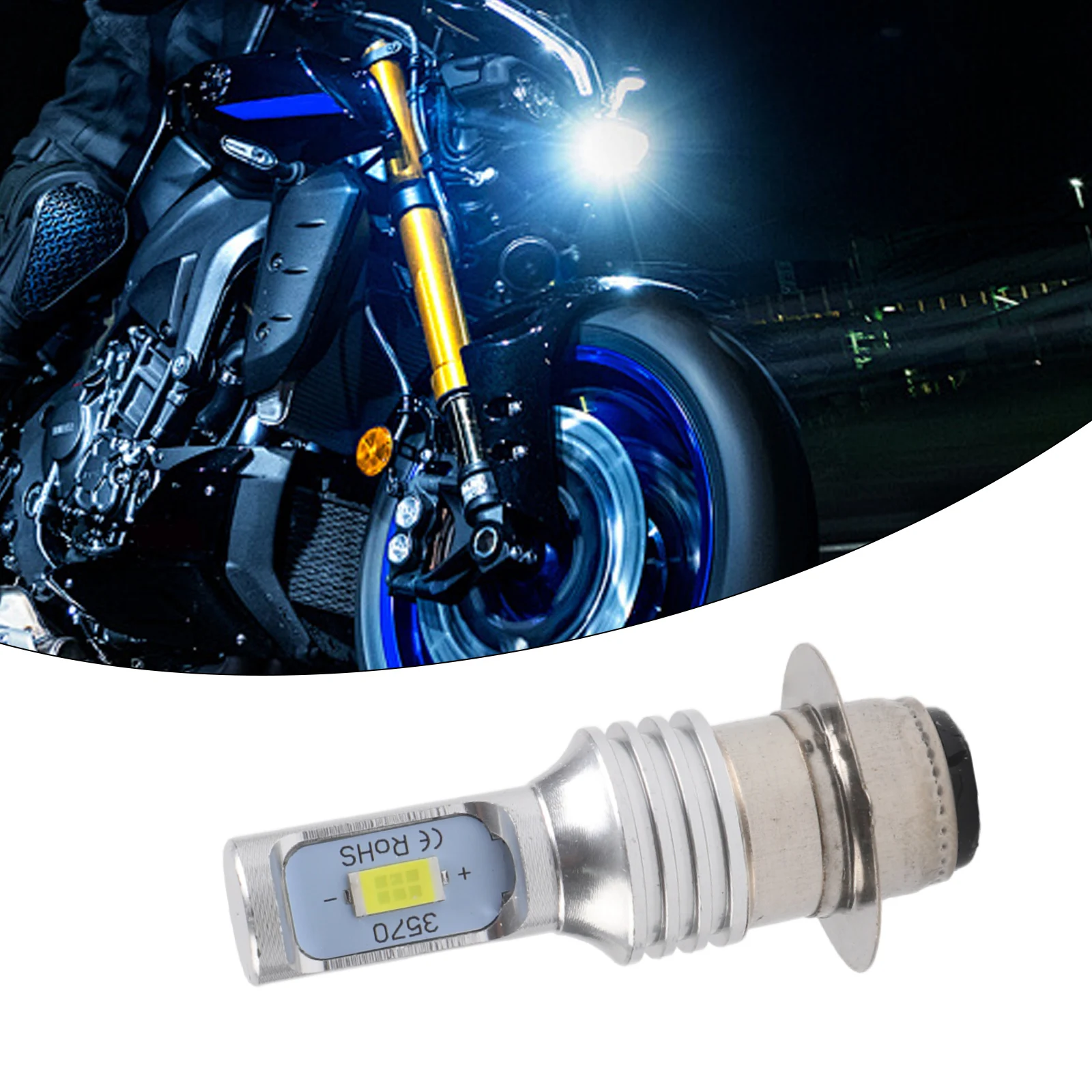 High Universality Fitment White Yellow Motorcycle LED Headlight Enhanced Visibility Design For On-road Application For SUVs