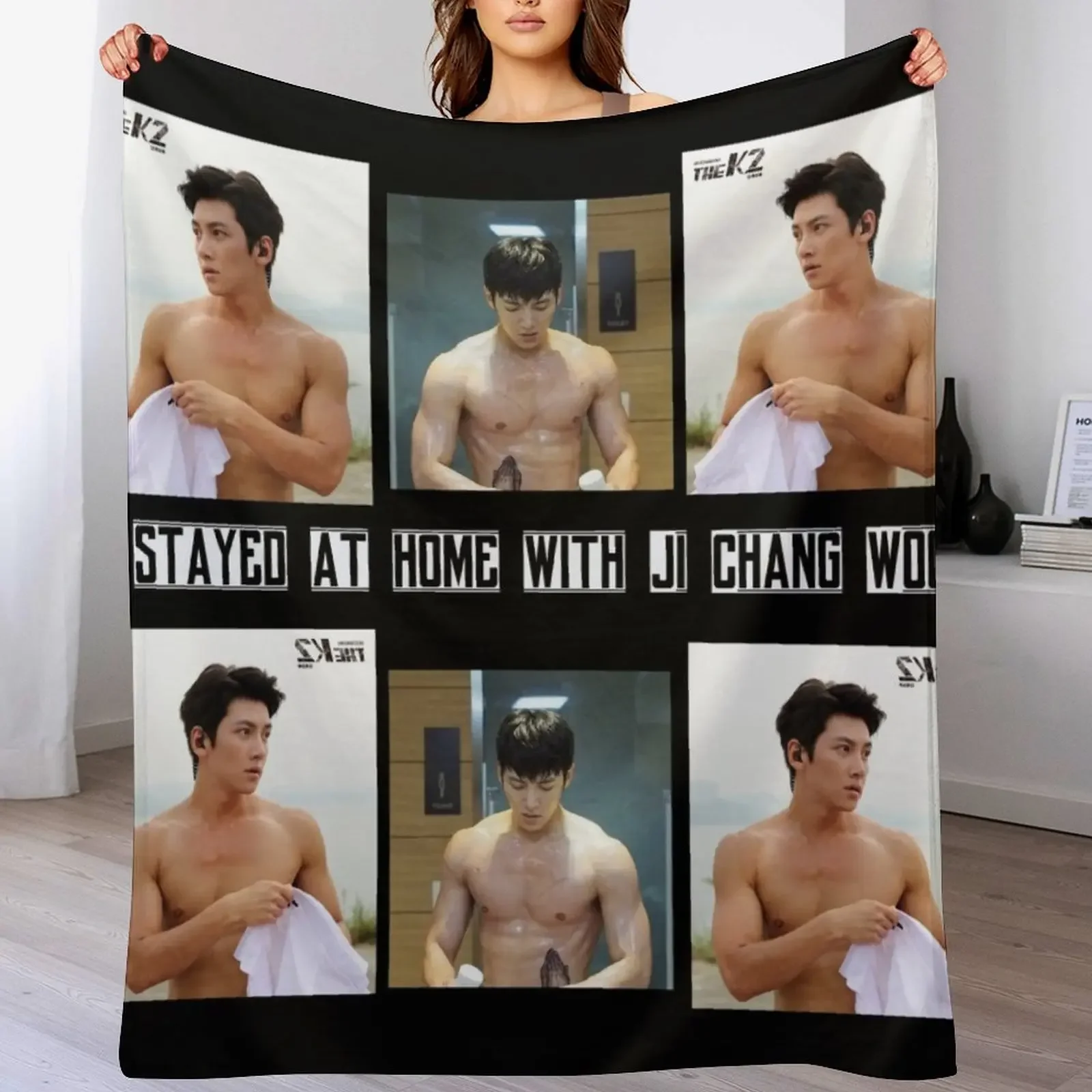 Ji Chang Wook [ISH] Series Throw Blanket Warm Accent Blanket for Living Room Decoration