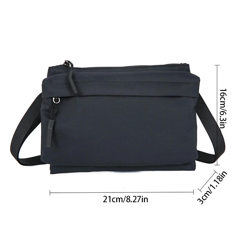 حقيبة كروس نايلون مقاومة للماء للرجال والنساء، حقيبة كتف خفيفة الوزن للجنسين، لون خالص، أزياء ترفيهية #2