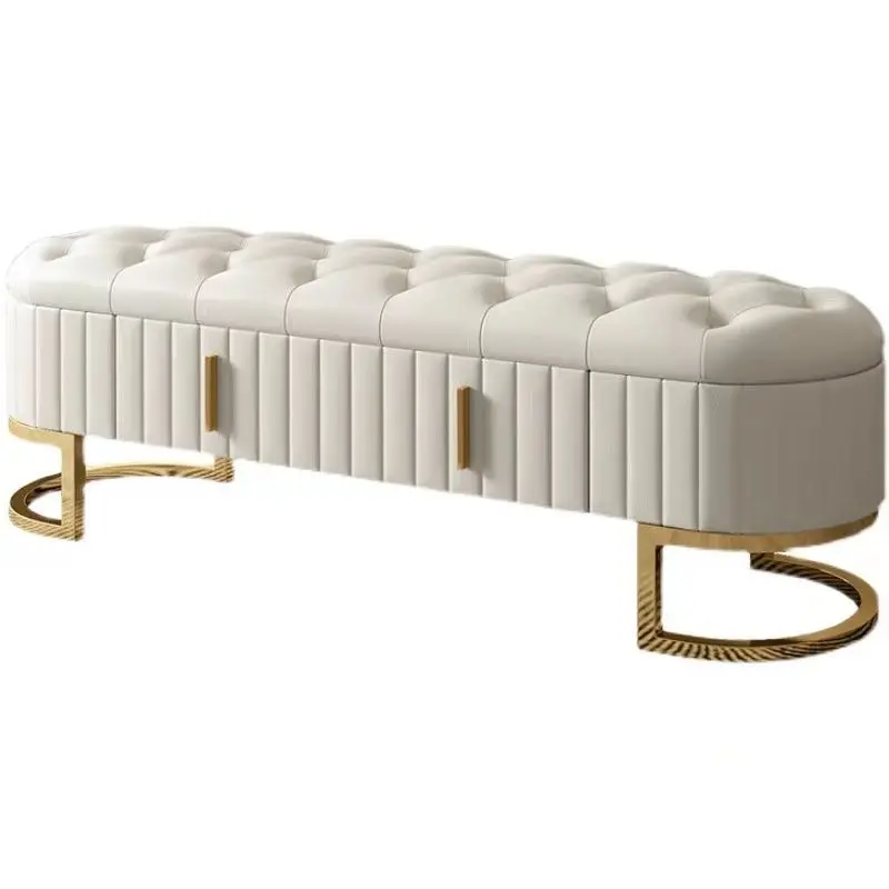 

Modern Upholstered Velvet Bed Storage White Upholstered Bench