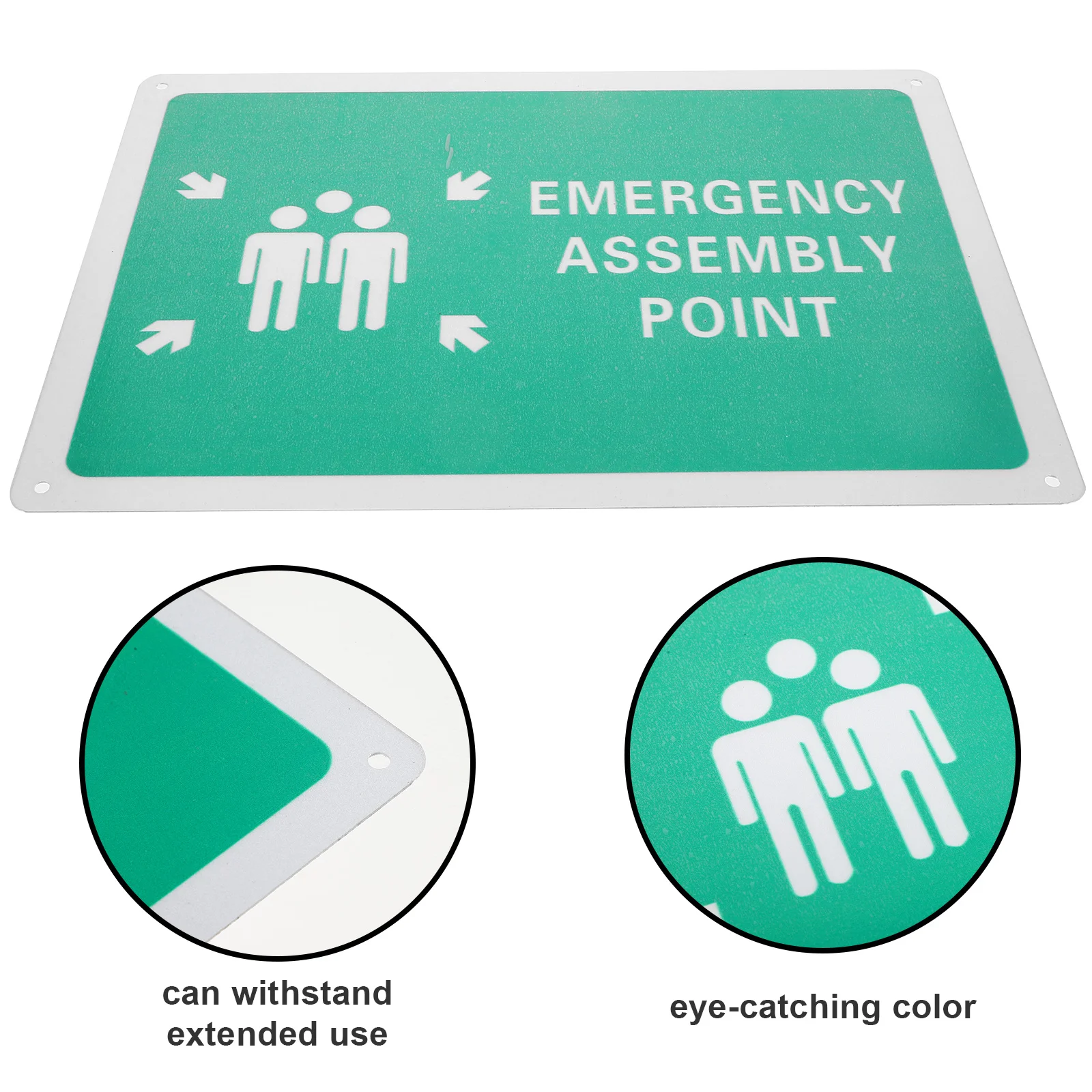 علامة نقطة تجميع الطوارئ، علامة تحذير السلامة من الألومنيوم المقاوم للطقس والخطر الطبيعي للمصانع #4