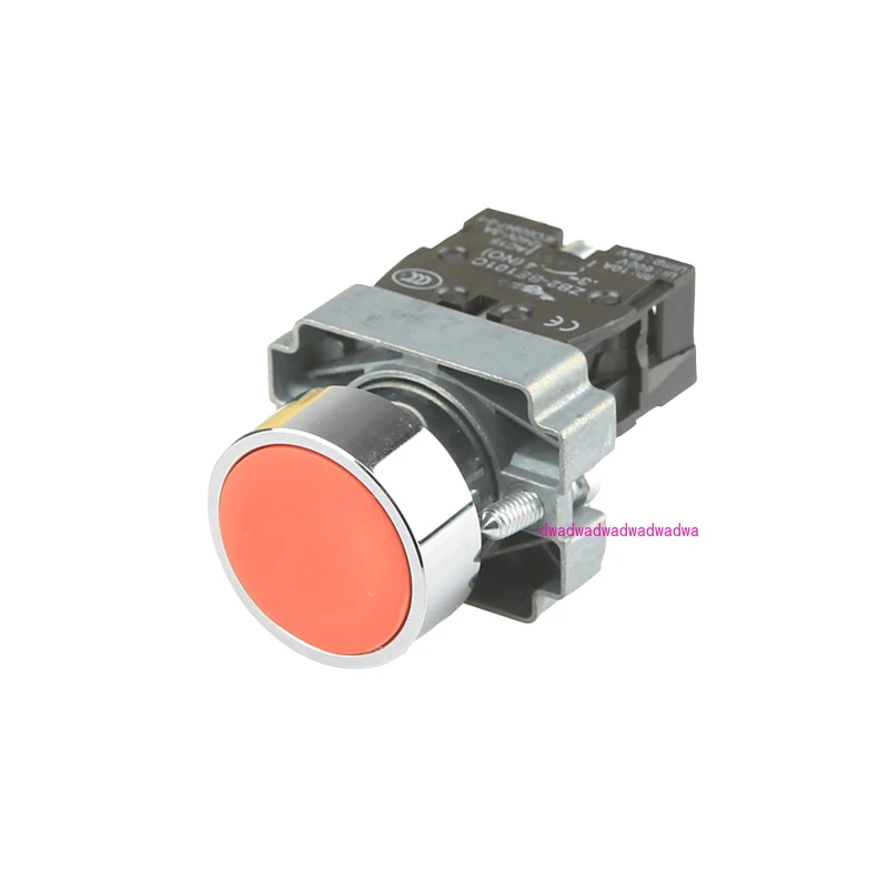 

Кнопочный переключатель с плоской головкой XB2BA31C, кнопка запуска с самовозвратом ZB2BE101C, нормально открытый, 22 мм