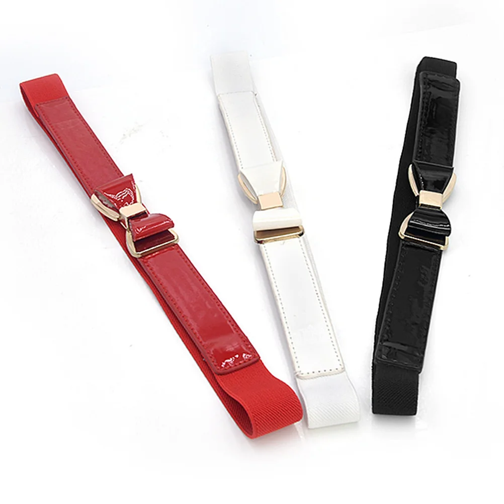 

3Pcs Bowknot Waistband Elastic Waist Belt Female Waist Decor Fashion Creative Waistband for Women Daily Wearing Dating