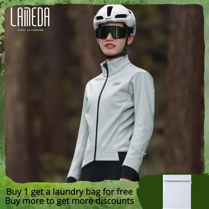 

Lameda Windbreaker For Cycling Women's Biker Jacket Fleece Warm Cycling Jackets Autumn Winter Cycling Clothes For Women