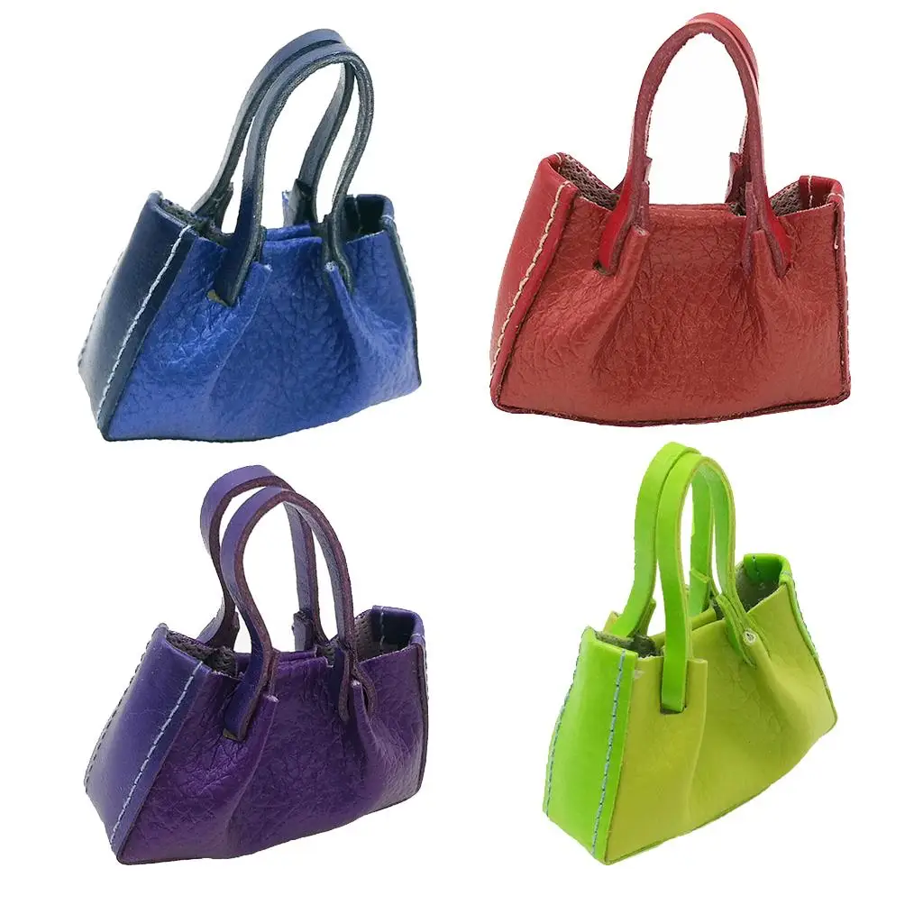 Accessori per vestire in miniatura per casa delle bambole 1/6 Borsa in pelle PU per action figure di bambole femminili