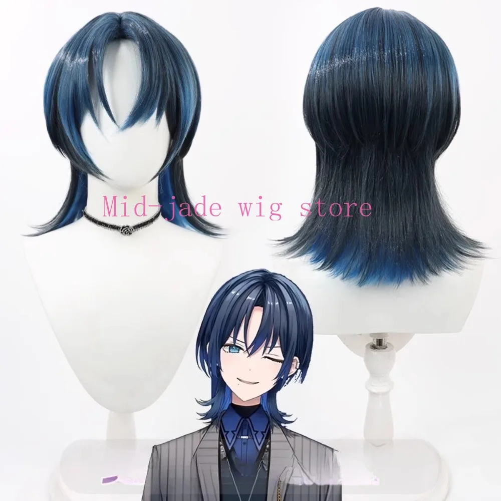 Hiodoshi Ao Cosplay Wig Multicolor Gradient Long Hair Realistic Scalp Top Heat Resistant for Convention Halloween Party