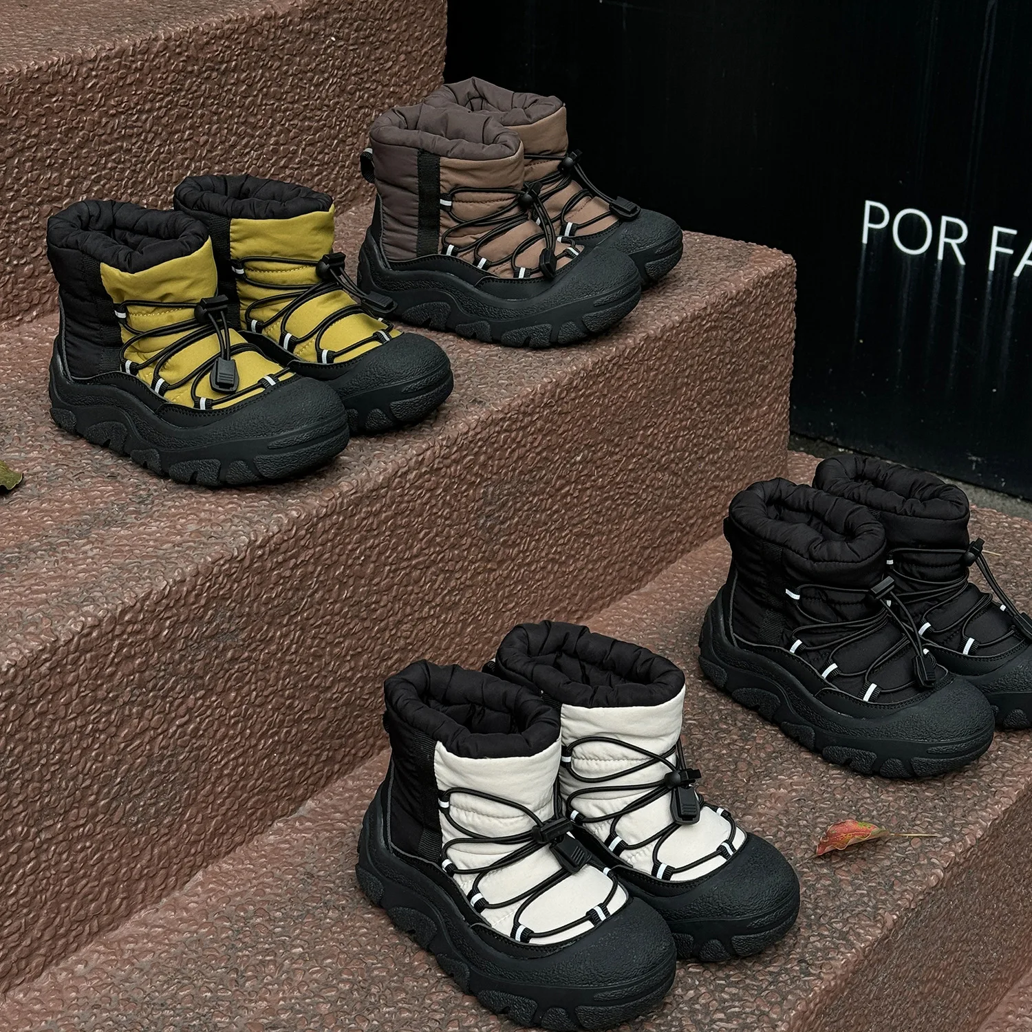 Kids Ankle Boots Baby Fur Warm Shoes Boy Child Resistance Band Snow Boot 2025 Winter Children Fashion Booties for 26-37